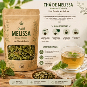 CHÁ DE MELISSA VERDADEIRA (Melissa Officinalis)