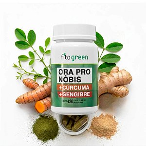 ORA PRO NÓBIS + CÚRCUMA + GENGIBRE 500MG 120 CÁPSULAS - NINHO VERDE