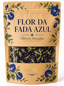 FLOR DA FADA AZUL INTEIRA DESIDRATADA - ORGÂNICA