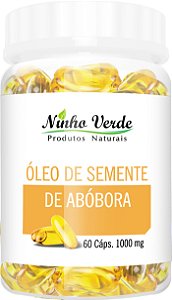 ÓLEO DE SEMENTE DE ABÓBORA 1000MG 60 CÁPSULAS - NINHO VERDE