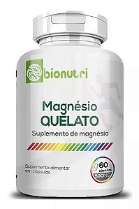 MAGNÉSIO QUELATO 500MG 60 CÁPSULAS - BIONUTRI