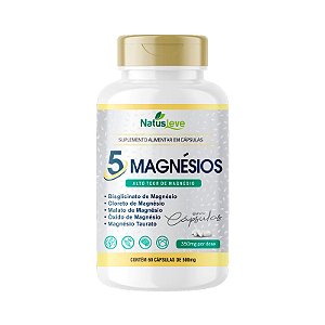 5 MAGNÉSIOS 500MG 60 CÁPSULAS - NATUSLEVE