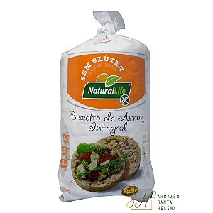 BISCOITO DE ARROZ INTEGRAL SEM GLÚTEN 80G - NATURAL LIFE