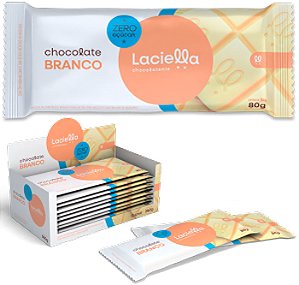 CHOCOLATE BRANCO ZERO AÇÚCAR 80G C/ 12UN - LACIELLA