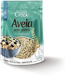 AVEIA SEM GLÚTEN FLOCOS GROSSOS 200G - CEREAL CROCK