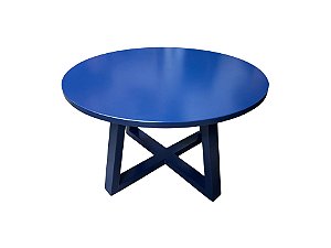 Mesa centro pé cruzado azul 0,75M