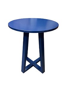 Mesa lateral pé cruzado azul
