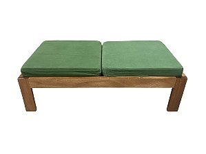Puff de madeira verde