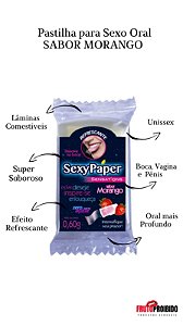 Pastilhas para Sexo Oral Comestível Sabor Morango
