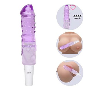 Vibrador Texturizado em Jelly Roxo
