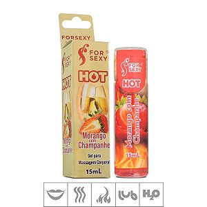 Gel Beijável para Sexo Oral Morango e Champanhe Hot