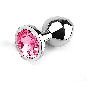 Plug Anal em Aço Cor Rosa P