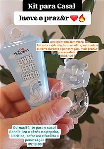 Kit para Casal Excitante Unissex e Anel Peniano com Vibrador
