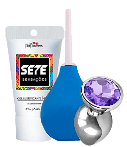 Kit Anal com Anestésico Ducha Higiênica Plug Anal