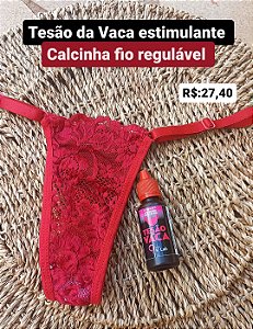 Kit Tesão da Vaca Afrodisíaco com Calcinha Rendada Sexy