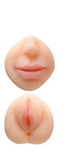Masturbador Masculino Triplo Vagina Ânus Boca Cyberskin