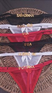 Calcinha Personalizada Fiozinho Toda Sua Branca
