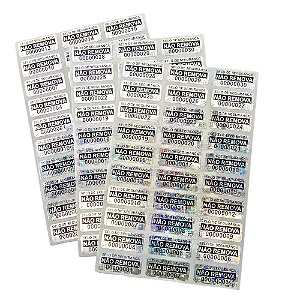 150 Lacre de Segurança Destrutível Holográfico 30x13mm