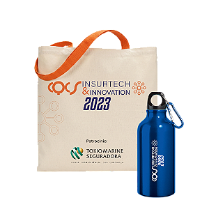 ECOBAG ALGODÃO CRU ALÇAS COLORIDAS - SOB MEDIDA