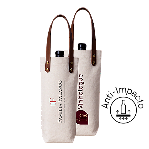 BAG WINE ALGODÃO CRU