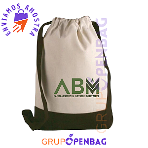 MOCHILA ALGODÃO ARMY - SOB MEDIDA