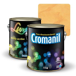 KIT Cimento Queimado Galão (5kg)  + 1 Verniz Galão 3,6 litros  - Cor ESPECIARIAS