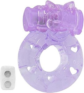 ANEL PENIANO VIBRADOR BICHINHOS ROXO