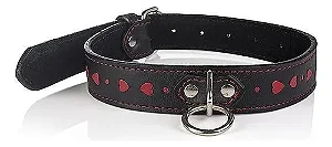 COLEIRA EM COURO E GUIA HEART – DOMÍNIO COM ELEGÂNCIA E INTENSIDADE
