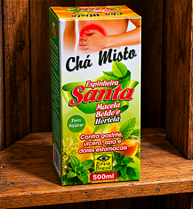 Chá misto ( Espinheira Santa,Macela,Boldo e Hortelã). 500ml