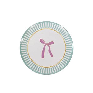 Prato Sobremesa Laço em Melamina 20cm