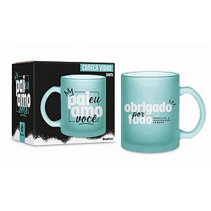Caneca Vidro Diamond Pai Eu Amo Você
