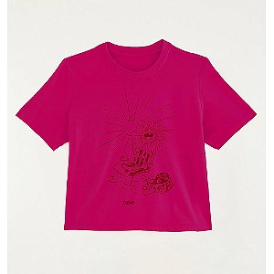 T-Shirt  Farm Prainha Siga o Sol Rosa