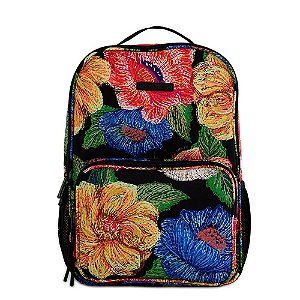 Mochila Farm Me Leva Floral Paraiso Bordado
