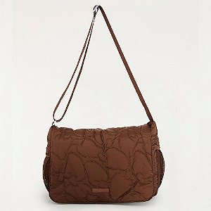 Bolsa Farm Transversal Brisa Puffer Marrom