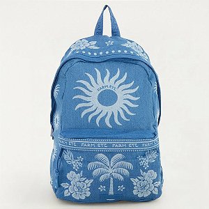 Mochila Farm Xodó Jeans Lenço Tropical