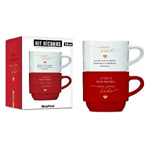 Caneca Empilhada Dupla 210ml Ao Seu Lado