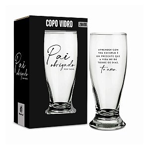 Copo Munich 200ml Pai Obrigado Vidro