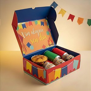 Festa na Caixa Pra Ocê Festa Junina - Média - 27x12,5x6,5cm - 01 unidade - Cromus - Rizzo