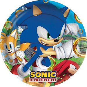 Saco sonic preto de luxo e azul sonic para crianças, personagem do