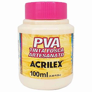 Tinta Fosca PVA 100ml - Areia - 1 unidade - Acrilex - Rizzo