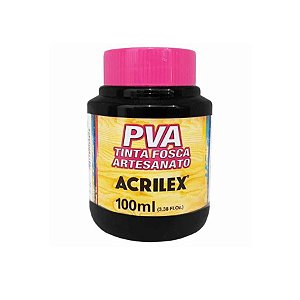 Tinta Fosca Artesanato PVA 100ml - Preto R520 - 1 unidade - Acrilex - Rizzo