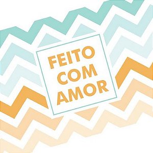 Tira Decorativa Feito com Amor - Tam P / M / G - 5 unidades - Rizzo