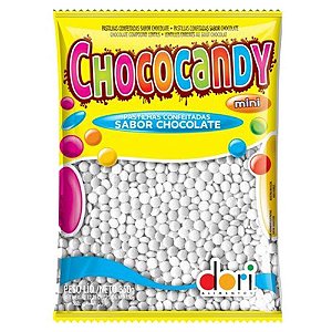 Pastilhas Confeitadas Sabor Chocolate Mini Branca 350g - Dori Alimentos - Rizzo