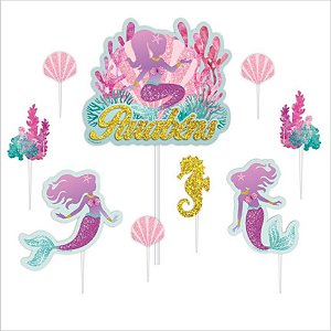 Topo de Bolo Impresso - Sereia - 01unidade - Piffer - Rizzo Embalagens