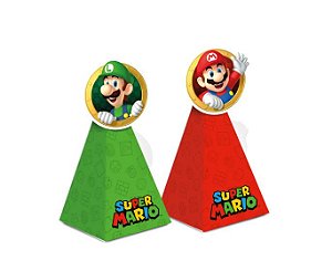 Cone para Lembrancinha Festa Mario - 08 unidades - Cromus - Rizzo Festas