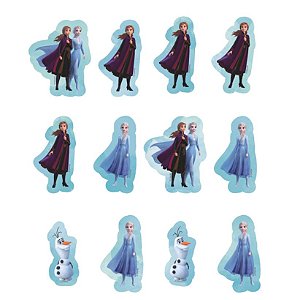 Aplique Imp Cartonato em EVA - Frozen 2 - 12 Unidades - Piffer - Rizzo Embalagens