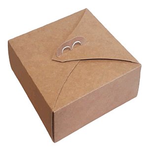 Caixa para Bolo em Papel Kraft Resistente - N1 - 25x25x13cm - Rizzo Embalagens