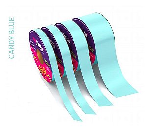 Rolo Fita Lisa Candy Azul - 20mm x 50m - EmFesta