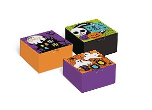 Caixa Para Lembrancinha Halloween - Doces ou Travessuras sortido - 10 unidades - Cromus - Rizzo Embalagens