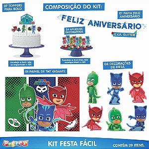 Kit Festa Pronta Decoração Flork Boneco Palito - 39 unid - piffer